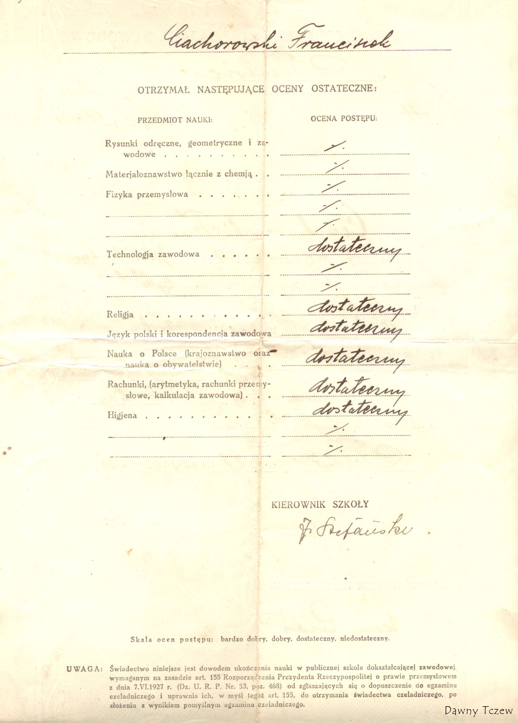 świadectwo Franciszek Ciachorowski 2.jpg