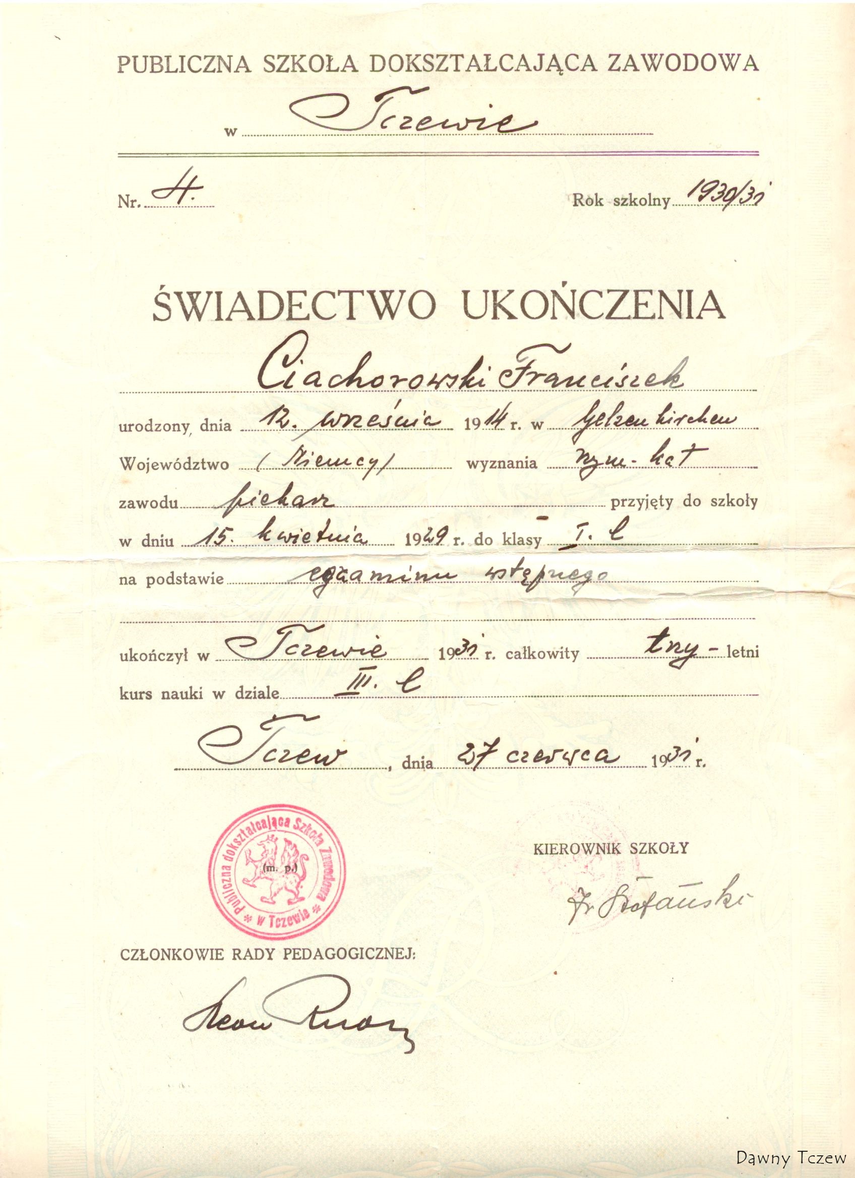 świadectwo Franciszek Ciachorowski 1.jpg