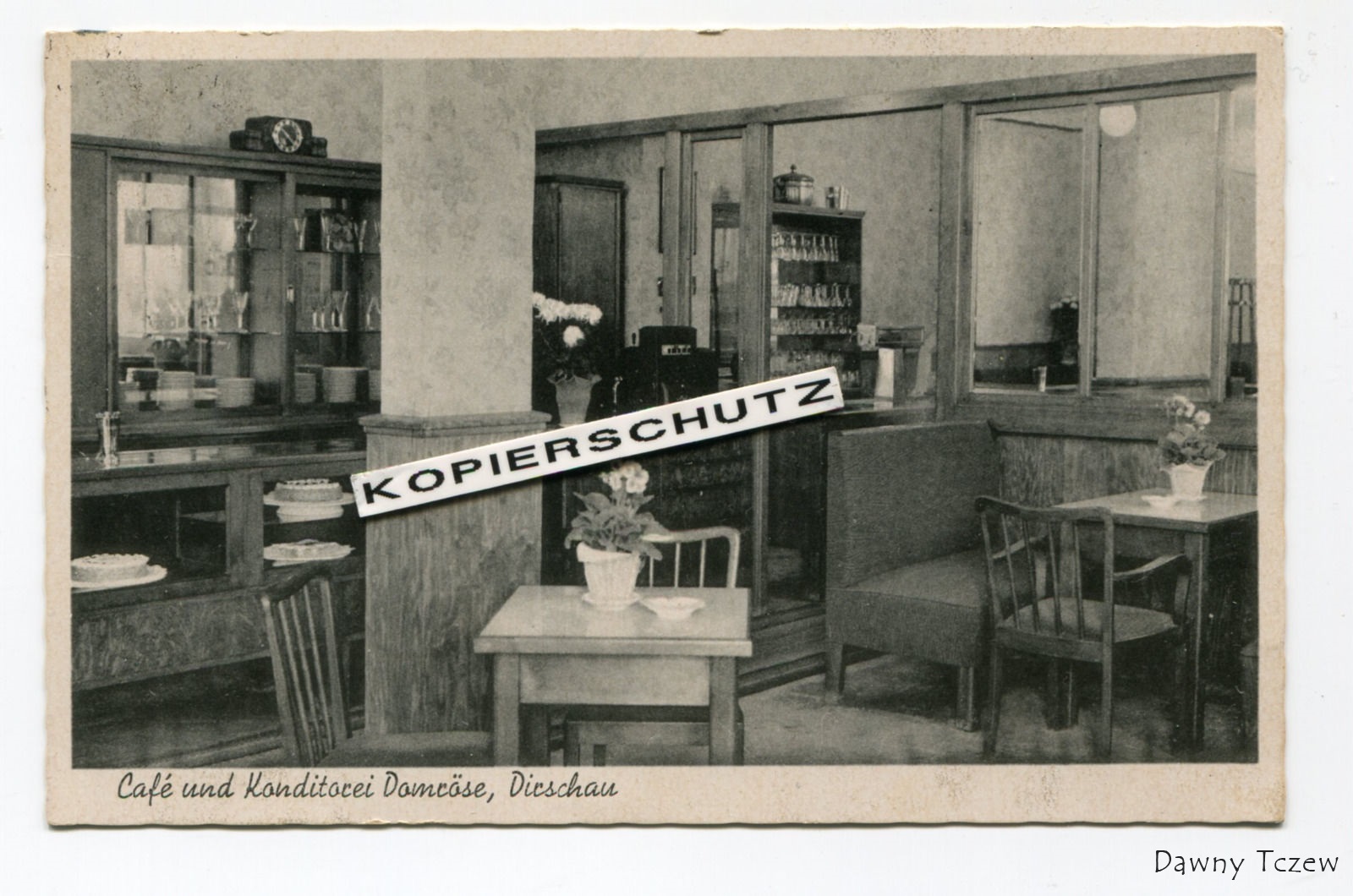 AK DirschauTczew, Cafe Domröse gel.1940 Wpr..JPG