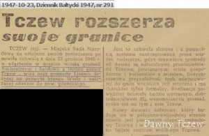 Tczew_Lisewo.jpg (116.8 KiB) Przejrzano 6427 razy Uchwała z grudnia 1946 r., piszą o niej ...w październiku 1947r.