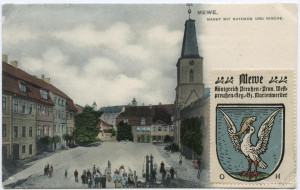 Gniew Mewe Markt mit Rathaus und Kirche