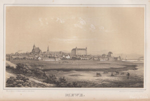 Mewe Gniew Original Lithographie c. A. Homme 1855