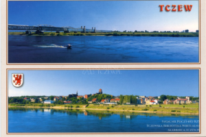 09 Tczew. Wisła. Most drogowy. Most kolejowy. Panorama miasta - rok 2002.png