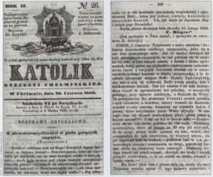 Katolik Dyecezyi Chełmińskiej<br />W Chełmnie, dnia 26. Czerwca 1850