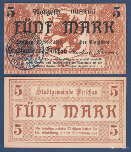 DIRSCHAU - Tczew 5 marek 1918 KASSFRISCH - UNC.jpg