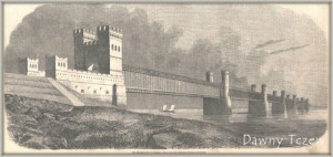 Tczew-Polen-Pommern Die Weichselbrücke bei Dirschau Original Holzstich v.1857.jpg