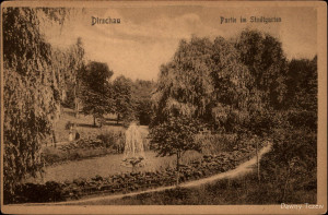 Dirschau Park im Stadtgarten Poland vintage postcard a914 (1).jpg