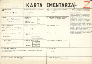 Karta cmentarza