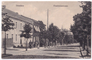 Pommern Tczew Preussen Dirschau Friedrichstrasse gelaufen 1915 (1).jpg