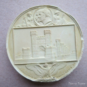 Bronzemedaille 1860 Auf die Einweihung der Eisenbahnbrücke in Dirschau Preussen (1).jpg