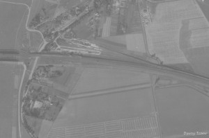 Zdjęcie lotnicze stacji Lisewo z 1967 roku